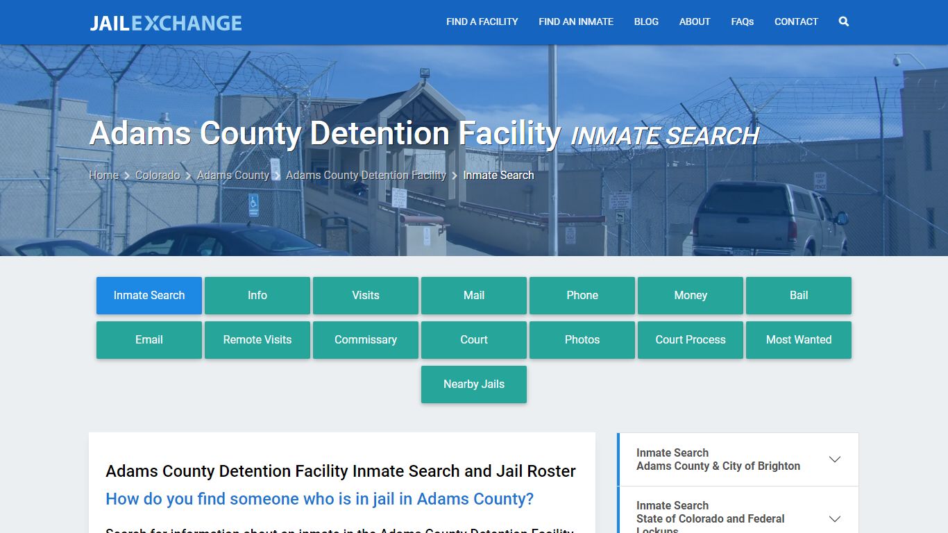 Adams County Detention Facility Inmate Search - Jail Exchange